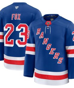 Alternative view of Adam Fox New York Rangers  Home Premium Jersey - Blue