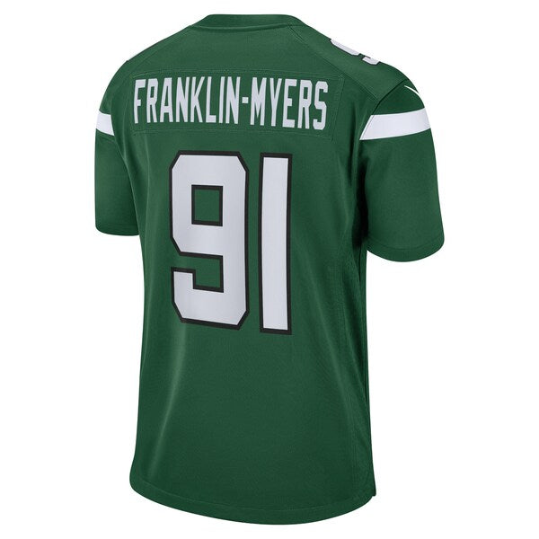 John Franklin-Myers New York Jets Nike Game Jersey - Gotham Green - Image 3