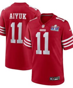 Brandon Aiyuk San Francisco 49ers Nike Super Bowl LVIII Game Jersey - Scarlet