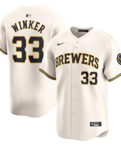 Jesse Winker Milwaukee Brewers Nike Home Limited Player Jersey - Cream
