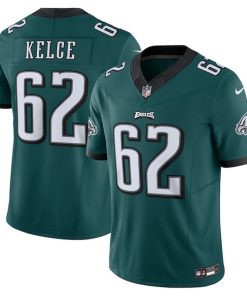 Alternative view of Jason Kelce Philadelphia Eagles Nike Vapor F.U.S.E. Limited Jersey - Midnight Green/Kelly Green