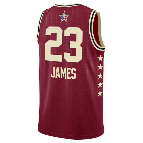 LeBron James Jordan Brand Unisex 2024 NBA All-Star Game Swingman Jersey - Crimson - Image 3