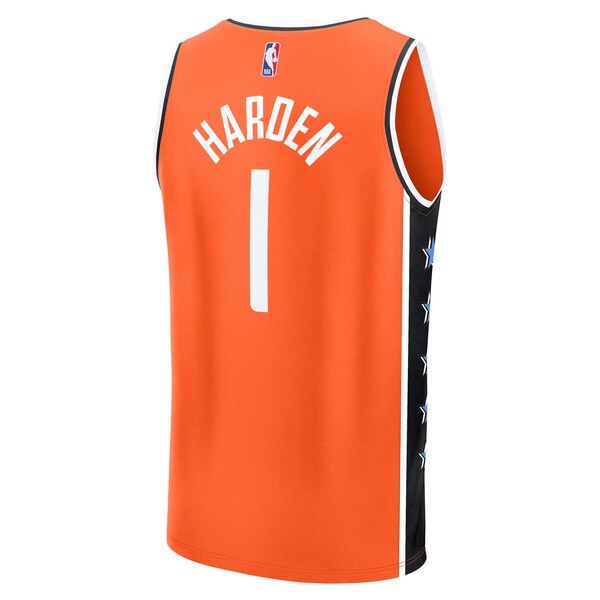 James Harden LA Clippers Youth 2025/26 City Edition Fast Break Jersey - Orange - Image 3