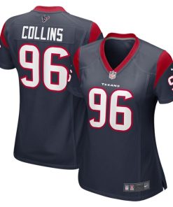 Maliek Collins Houston Texans Nike Women's Game Player Jersey - Navy