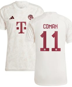 Kingsley Coman Bayern Munich adidas 2023/24 Third Replica Jersey - White