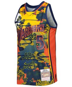 Alternative view of Baron Davis Golden State Warriors Hardwood Classics Lunar New Year Swingman Jersey - Blue