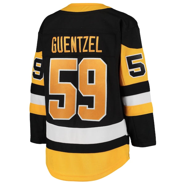 Jake Guentzel Pittsburgh Penguins Youth Home Premier Player Jersey - Black - Image 3