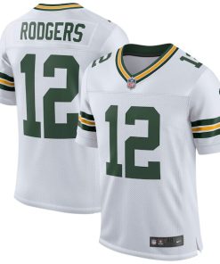 Aaron Rodgers Green Bay Packers Nike Classic Elite Player Jersey - White/Green