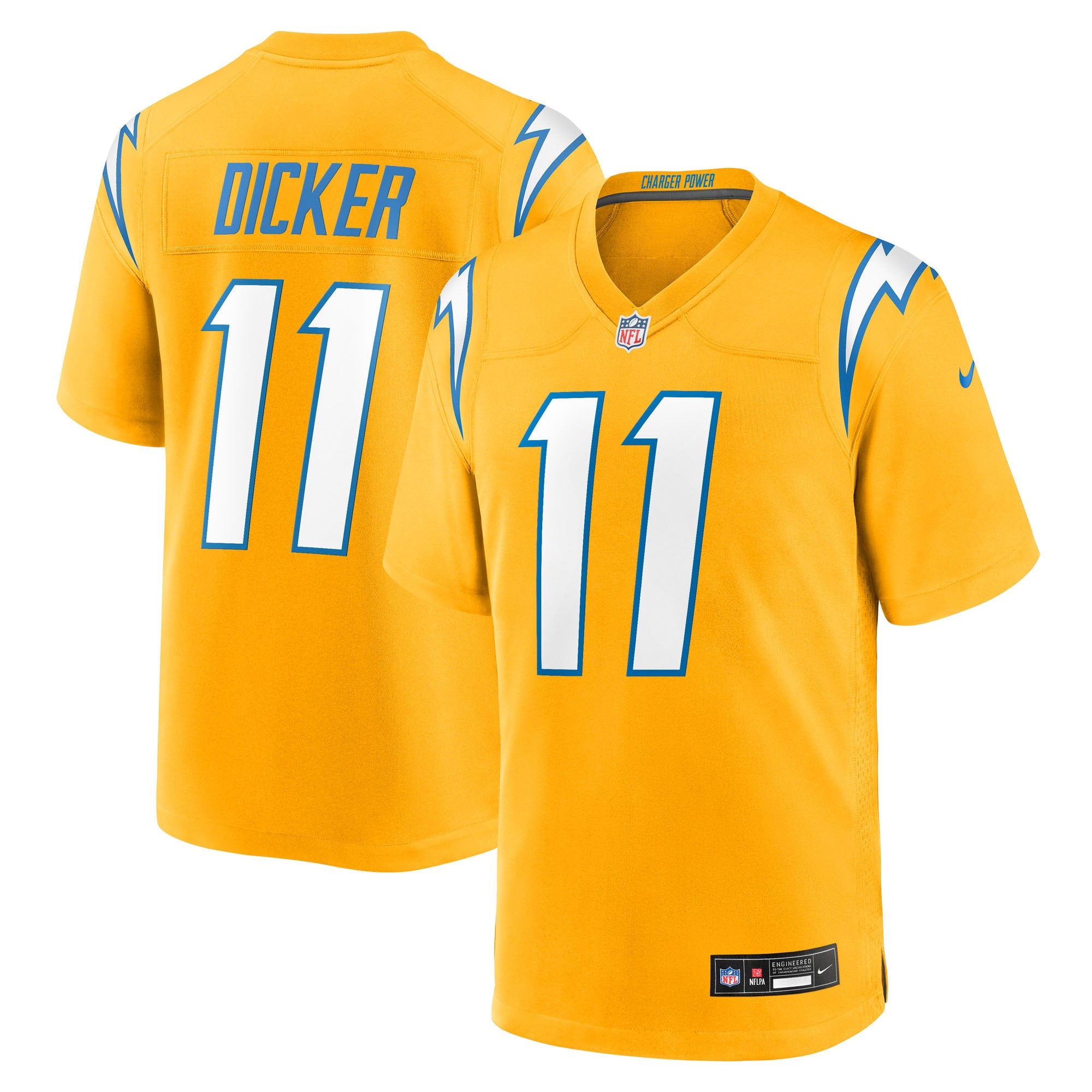 Cameron Dicker Los Angeles Chargers Nike Alternate Game Jersey - Navy/Powder Blue/Gold - Image 6