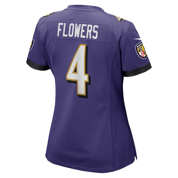 Zay Flowers Baltimore Ravens Nike Women's Team Game Jersey - Purple - Image 3