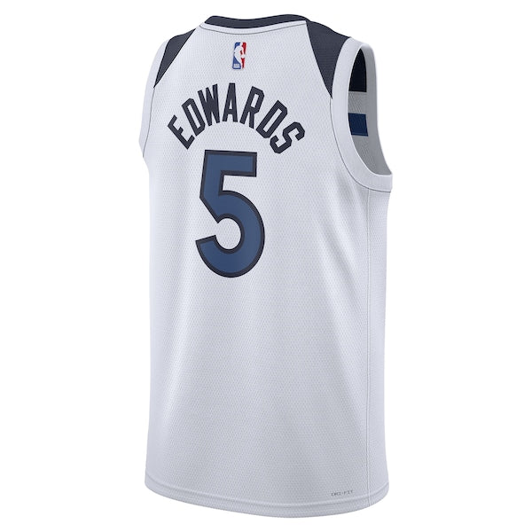 Anthony Edwards Minnesota Timberwolves Nike Unisex Swingman Jersey - Association Edition - White - Image 3