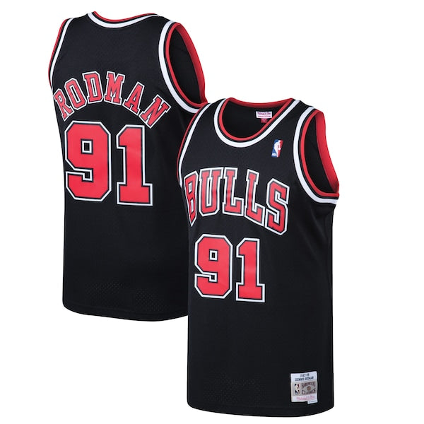 Dennis Rodman Chicago Bulls 1997/98 Hardwood Classics Swingman Jersey - Black