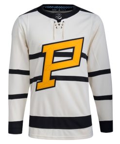 Alternative view of Pittsburgh Penguins adidas 2023 Winter Classic Blank Jersey - Cream