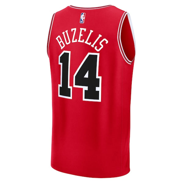 Matas Buzelis Chicago Bulls Fast Break Replica Player Jersey - Icon Edition - Red - Image 3