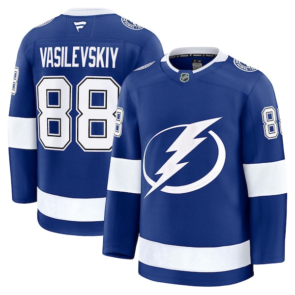 Andrei Vasilevskiy Tampa Bay Lightning Home Premium Jersey - Blue/Black - Image 2