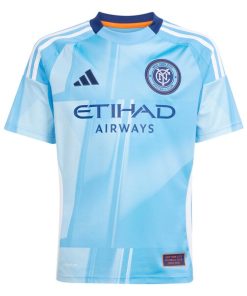 Alternative view of Thiago Martins New York City FC adidas Youth 2025 The Excelsior Kit Replica Player Jersey - Light Blue
