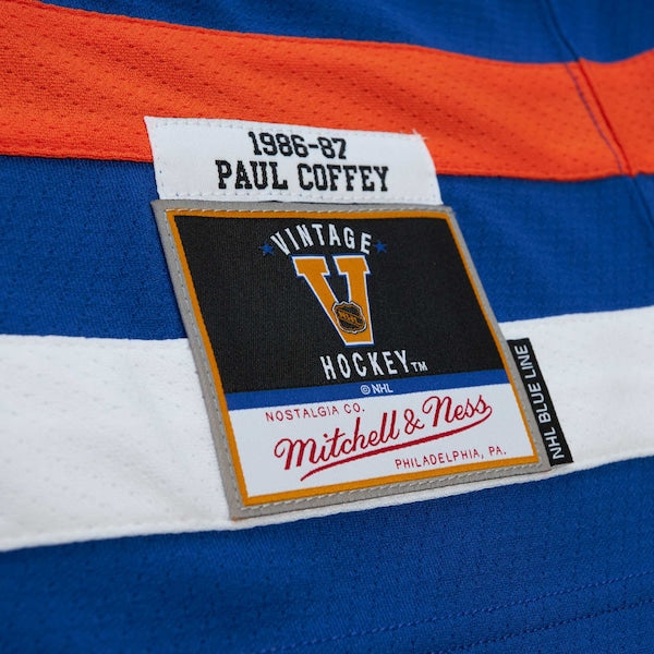Paul Coffey Edmonton Oilers 1986/87 Blue Line Player Jersey - Royal - Image 5