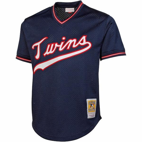 Kirby Puckett Minnesota Twins 1985 Authentic Cooperstown Collection Mesh Batting Practice Jersey - Navy - Image 3