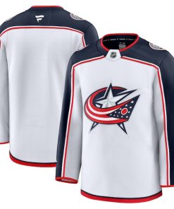 Alternative view of Columbus Blue Jackets  Away Premium Jersey - White/Navy