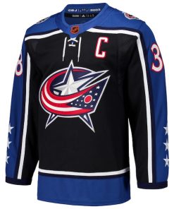Alternative view of Boone Jenner Columbus Blue Jackets adidas Reverse Retro 2.0 Authentic Player Jersey - Black
