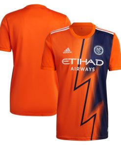 New York City FC adidas 2022 The Volt Kit Replica Blank Jersey - Orange