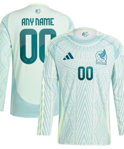 Mexico National Team adidas 2024 Away Replica Custom Long Sleeve Jersey - Green
