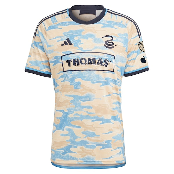 Julian Carranza Philadelphia Union adidas 2024 For Philly Authentic Player Jersey?ยจC Tan - Image 2