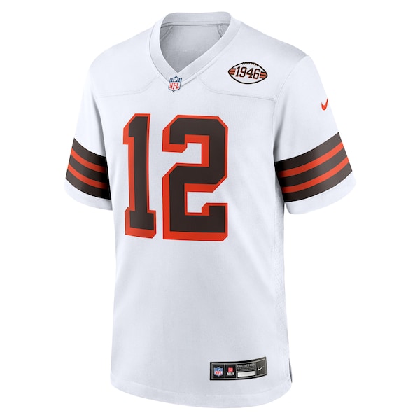 Shedeur Sanders Cleveland Browns Nike 2025 NFL Draft 2nd Alternate Game Jersey - White - Image 2