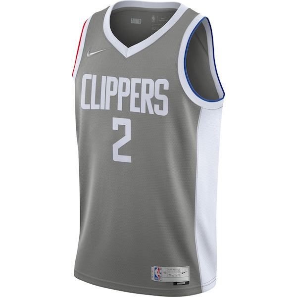 Kawhi Leonard LA Clippers Nike 2020/21 Swingman Player Jersey Gray - Earned Edition - Image 2