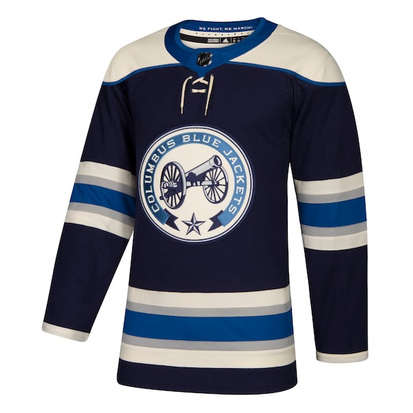 Columbus Blue Jackets adidas Authentic Alternate Blank Jersey - Navy - Image 2