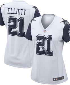 Ezekiel Elliott Dallas Cowboys Nike Women's Alternate Game Jersey - White/Navy