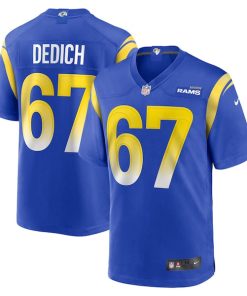 Justin Dedich Los Angeles Rams Nike Game Jersey -  Royal