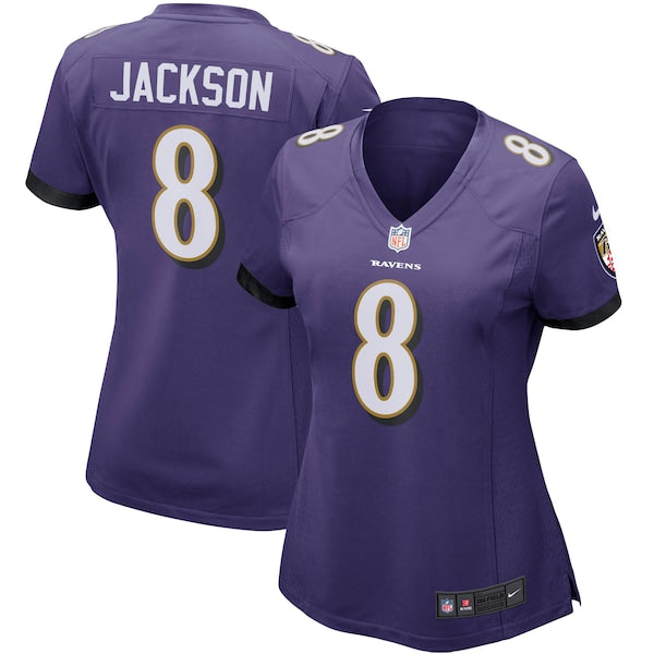 Lamar Jackson Baltimore Ravens Nike Women's Game Player Jersey - Purple/Black/White - Image 2