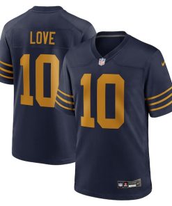 Alternative view of Jordan Love Green Bay Packers Nike The 1923 Classic Game Jersey - Navy/White/Green