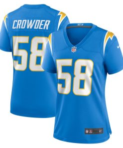Tae Crowder Los Angeles Chargers Nike Women's Team Game Jersey - Powder Blue