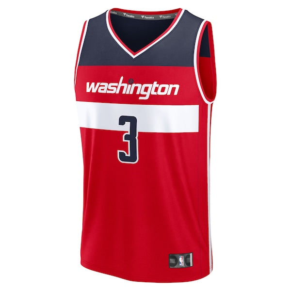 CJ McCollum Washington Wizards Fast Break Replica Player Jersey - Icon Edition - Red - Image 2