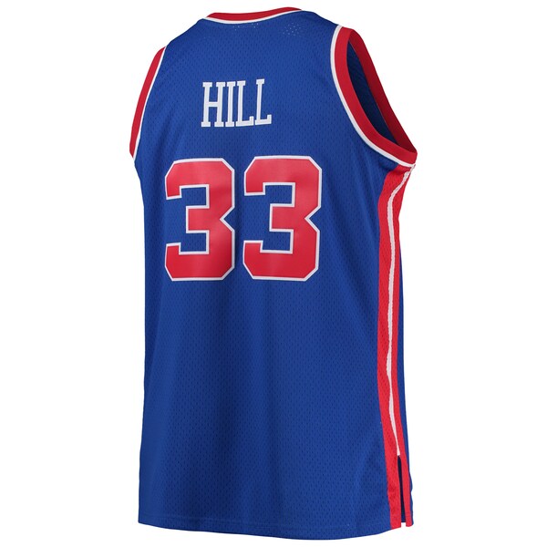 Grant Hill Detroit Pistons 1995/96 Big & Tall Hardwood Classics Swingman Jersey - Blue - Image 3