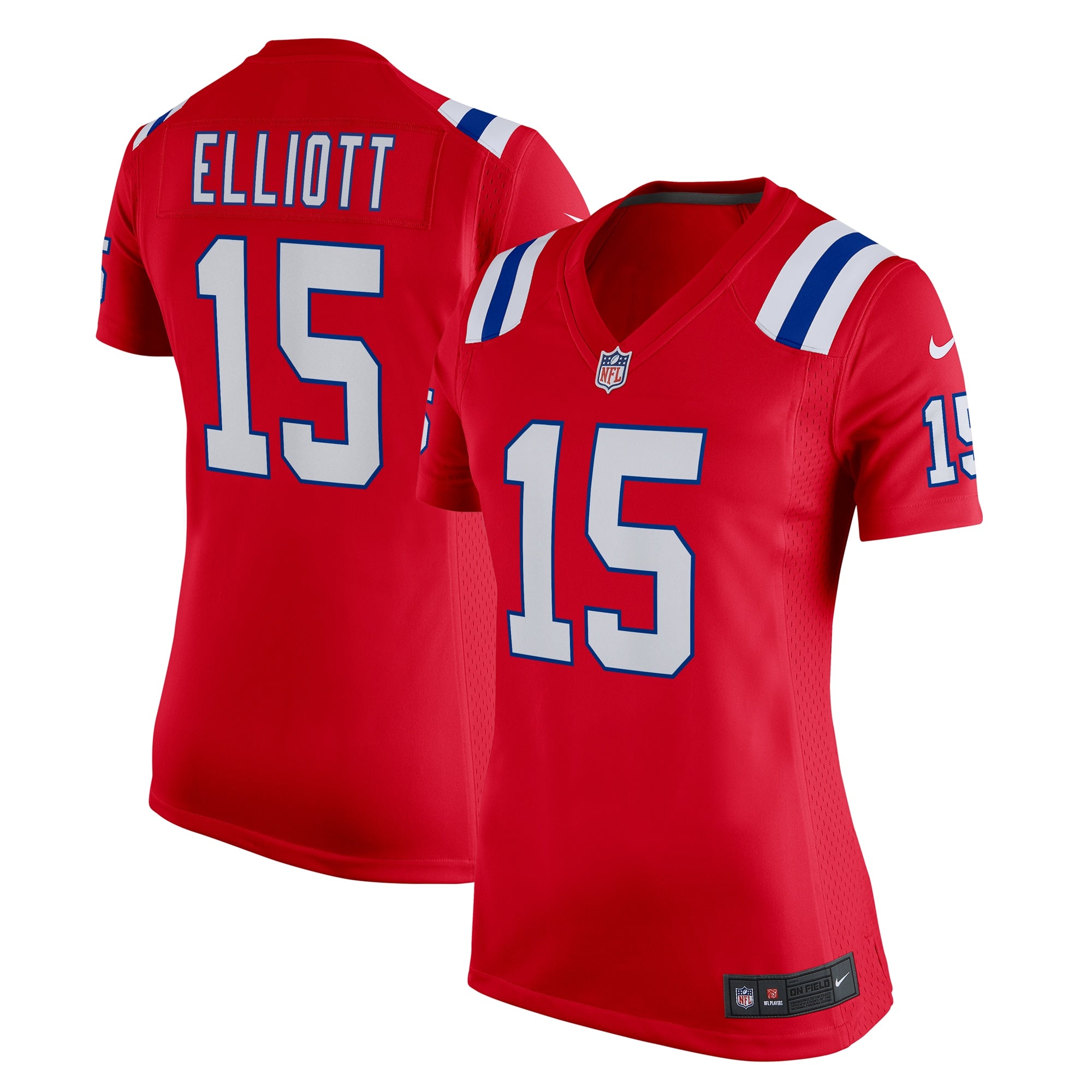 Ezekiel Elliott New England Patriots Nike Women's Game Player Jersey - Navy/Red/White - Image 5