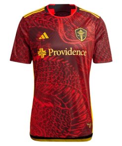 Alternative view of Pedro de la Vega Seattle Sounders FC adidas 2024 The Bruce Lee Kit Replica Player Jersey?¨C Red