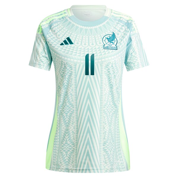 Santiago Gim¨¦nez Mexico National Team adidas Women's 2024 Away Replica Player Jersey - Green - Image 2