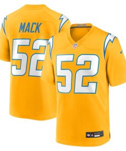 Khalil Mack Los Angeles Chargers Nike Alternate Charger Power Game Player Jersey - Gold/Navy