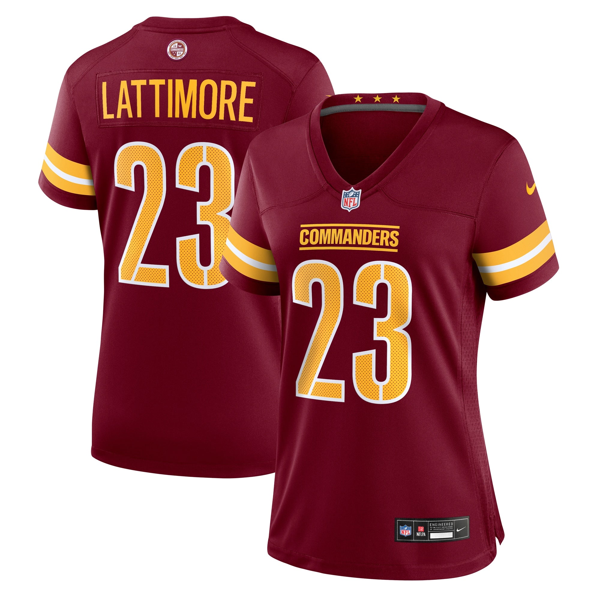 Marshon Lattimore Washington Commanders Nike Women's Game Jersey - White/Burgundy - Image 5