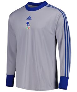 Alternative view of Italy National Team adidas Authentic Football Icon Goalkeeper Jersey - Gray