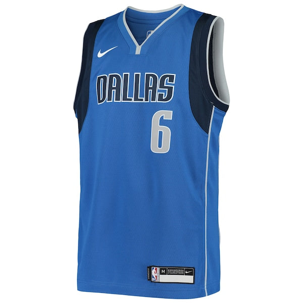 Kristaps Porzingis Dallas Mavericks Nike Youth Swingman Jersey - Icon Edition - Blue - Image 2