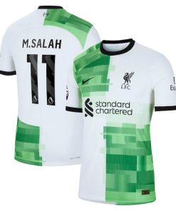 Mohamed Salah Liverpool Nike 2023/24 Away Authentic Player Jersey - White/Red