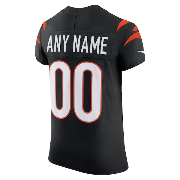 Cincinnati Bengals Nike Team Vapor F.U.S.E. Elite Custom Jersey - Black - Image 5