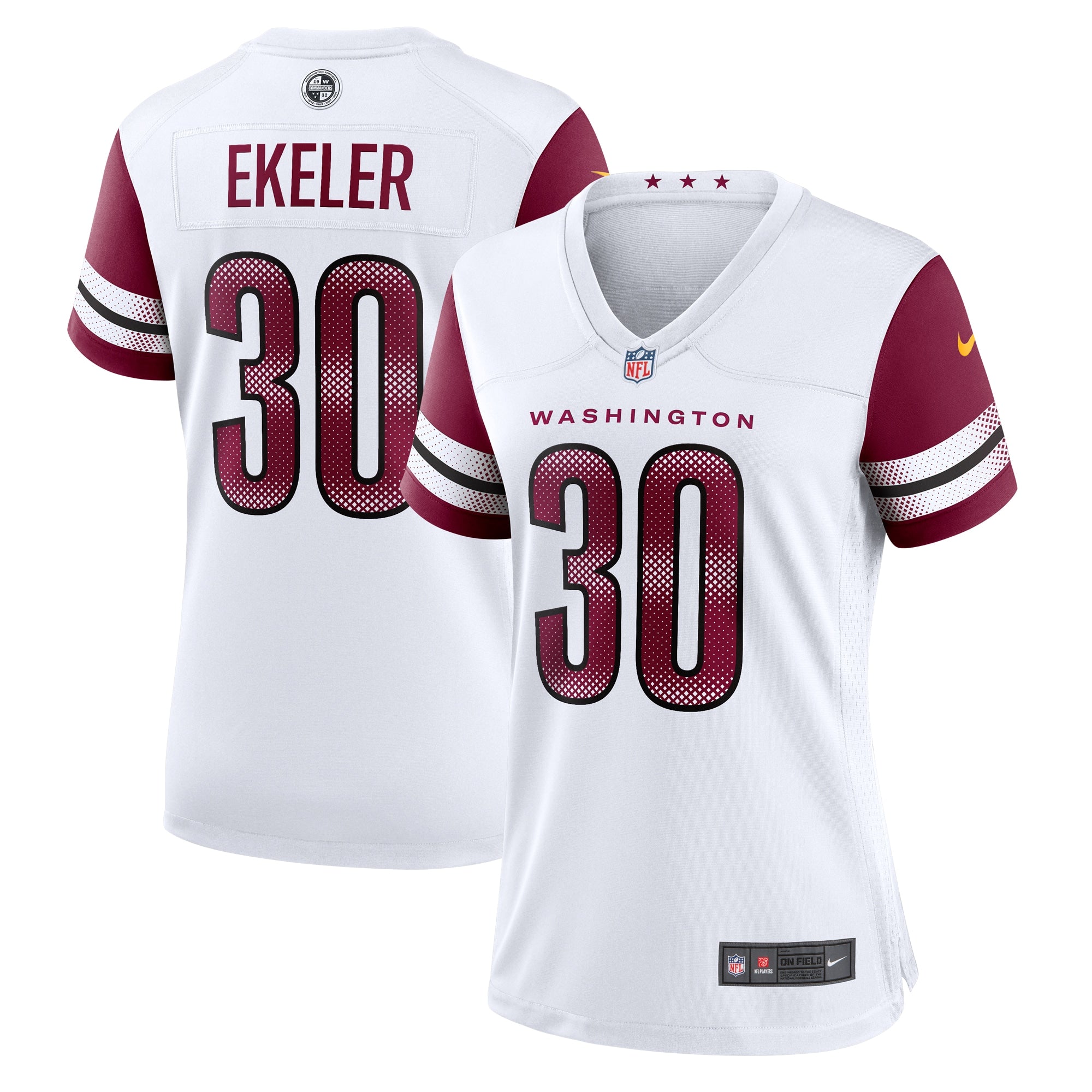 Austin Ekeler Washington Commanders Nike Women's Game Jersey - Burgundy/White - Image 7