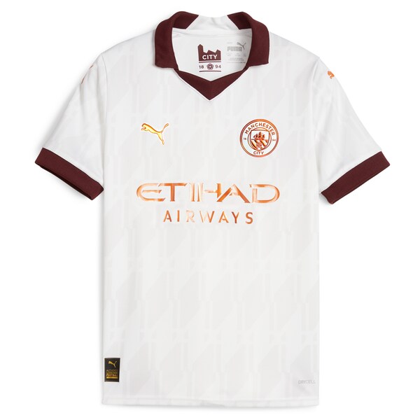 Bernardo Silva Manchester City Puma Youth 2023/24 Away Replica Jersey - White - Image 2