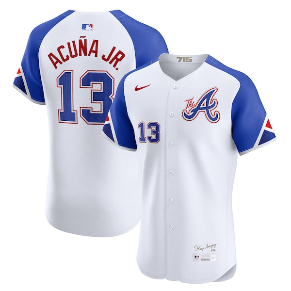 Ronald Acu?a Jr. Atlanta Braves Nike City Connect Elite Jersey - White