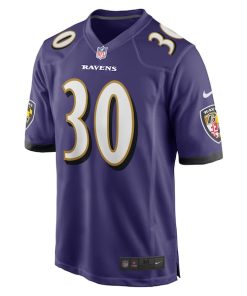 Alternative view of Trenton Simpson Baltimore Ravens Nike  Game Jersey -  Purple